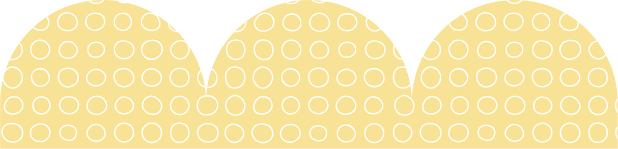 Yellow Patterned Rolled Scalloped Border
