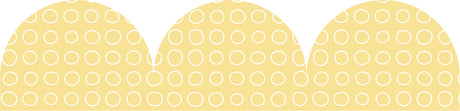 Yellow Patterned Rolled Scalloped Border