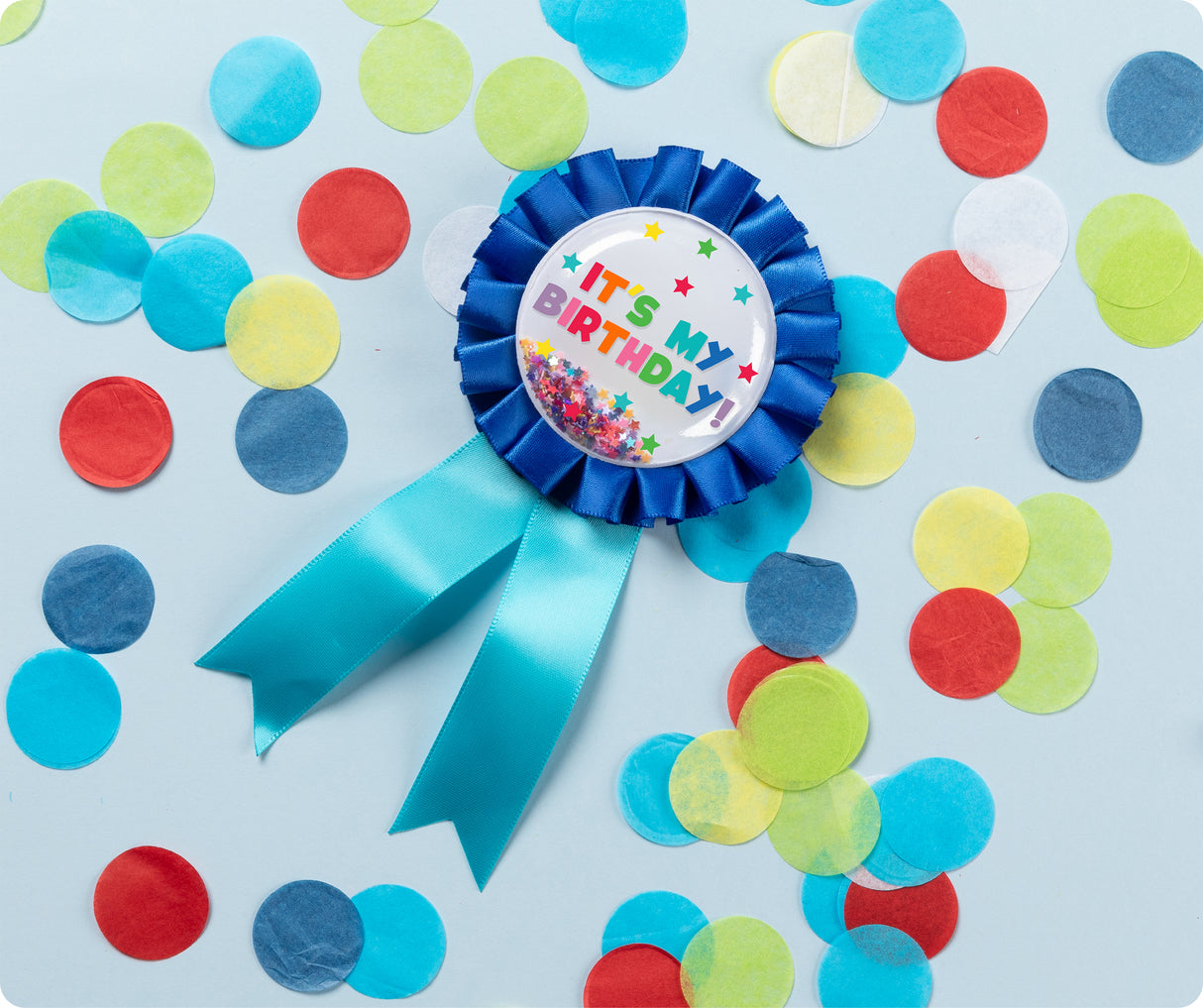 Giggle & Grow Blue Birthday Badge