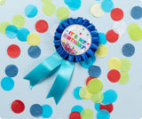 Giggle & Grow Blue Birthday Badge