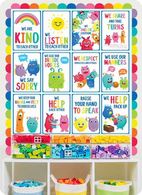 Giggle & Grow Classroom Rules Poster Set