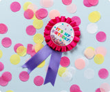Giggle & Grow Pink Birthday Badge