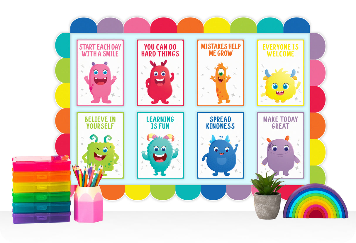 Giggle & Grow Rainbow Scalloped Border