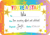 Giggle & Grow You're a Star Certificates