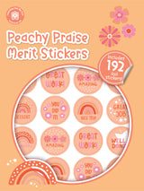 Peachy Praise Merit Sticker Book