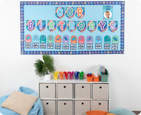 Ocean Country Birthday Bulletin Board Set - Educational Vantage