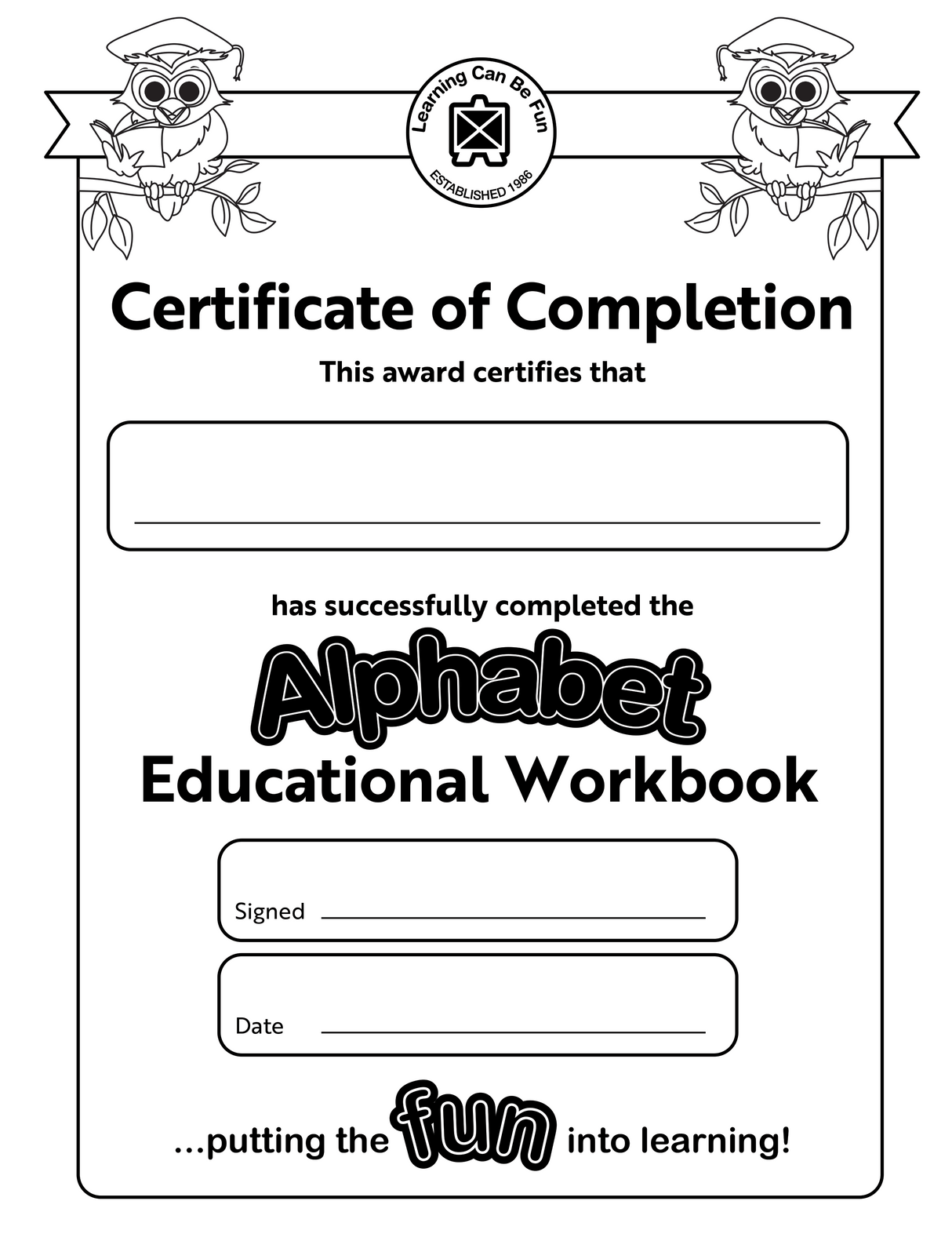Educational Alphabet Workbook - Educational Vantage