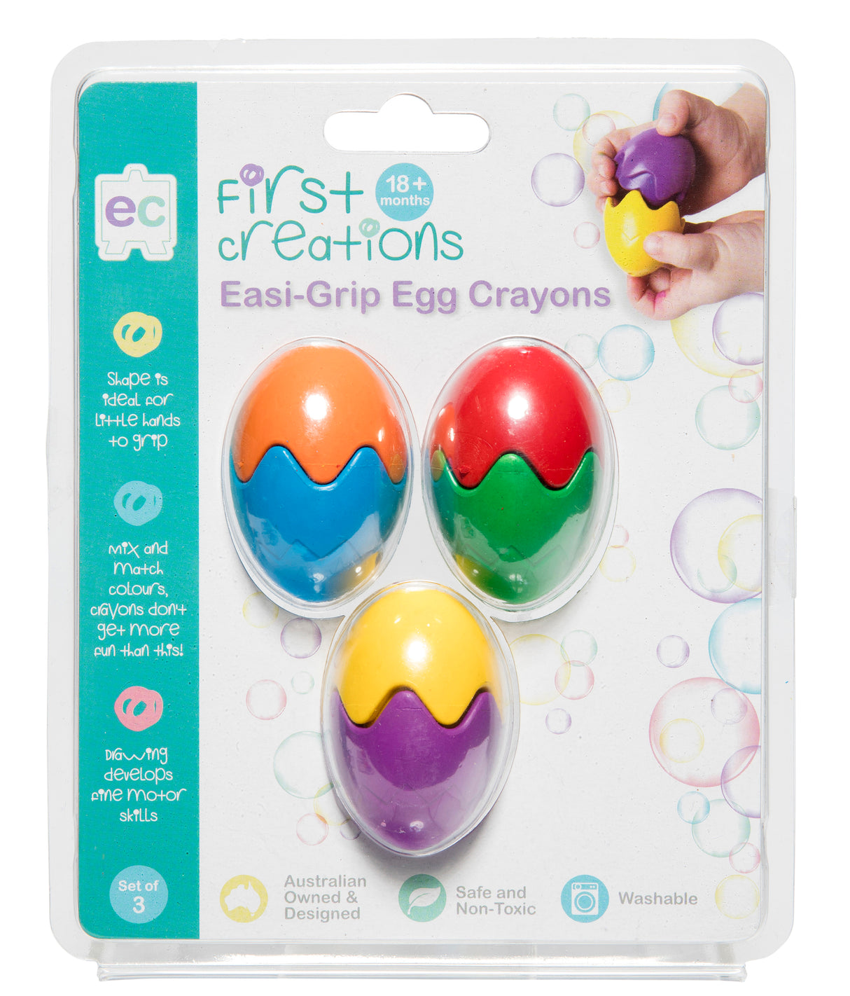 Easi-Grip Egg Crayons - Educational Vantage