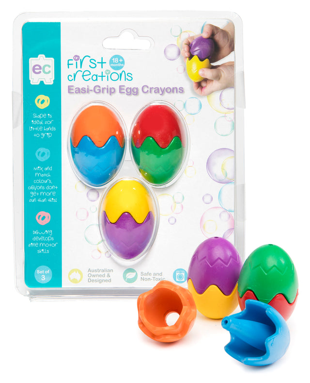 Easi-Grip Egg Crayons - Educational Vantage