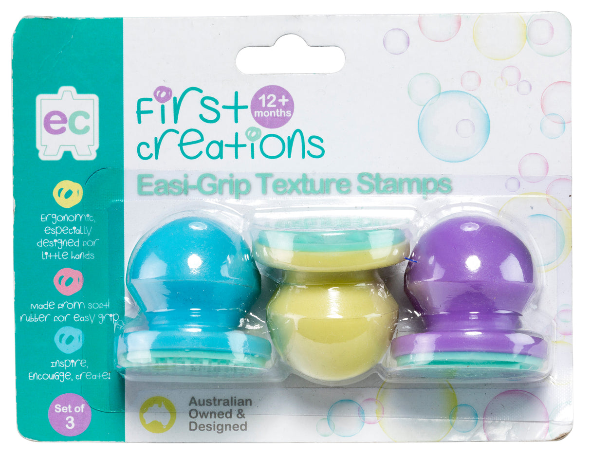First Creations Easi-Grip Texture Stamps Pack of 3
