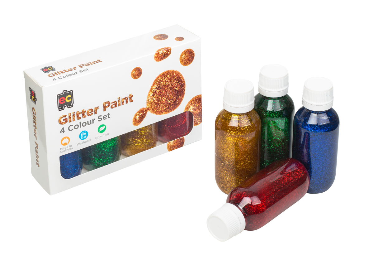 Glitter Paint 100ml - Set of 4