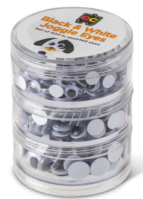 Black & White Joggle Eyes - Set of 400