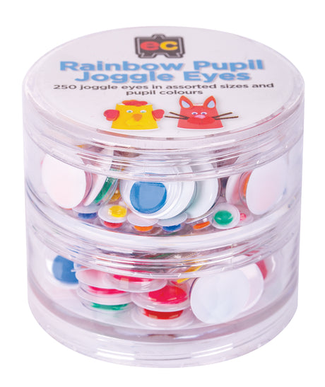 Rainbow Pupil Joggle Eyes - Set of 250 - Educational Vantage