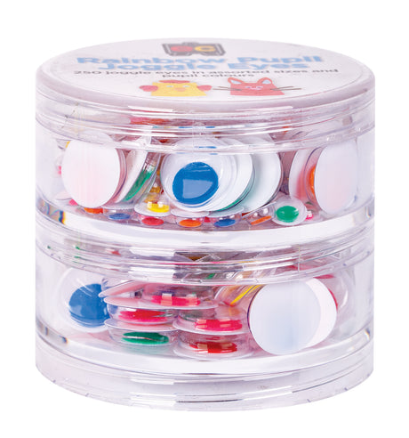Rainbow Pupil Joggle Eyes - Set of 250 - Educational Vantage