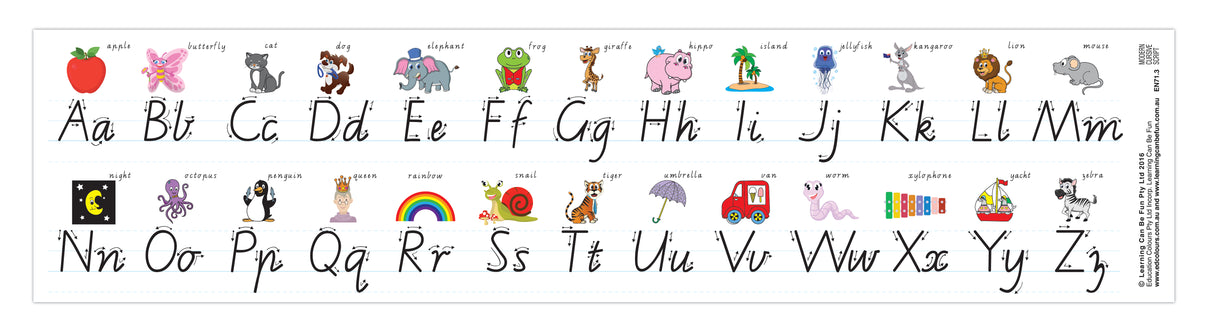 ABC Desk Strips Modern Cursive - Pack of 30