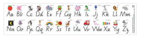 ABC Desk Strips Modern Cursive - Pack of 30 - Educational Vantage