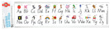 Alphabet Desk Strips Modern Cursive Script - Hangsell