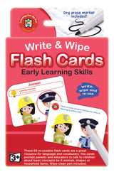 Write & Wipe Flash Cards Early Learning Skills