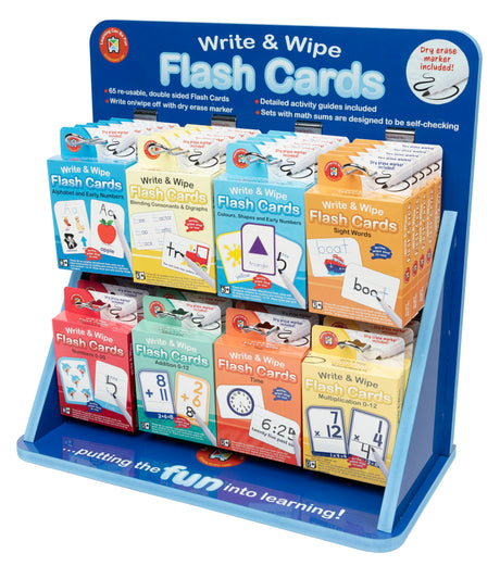 Write & Wipe Flash Cards Display - Educational Vantage