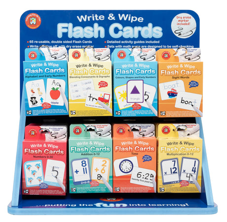 Write & Wipe Flash Cards Display - Educational Vantage