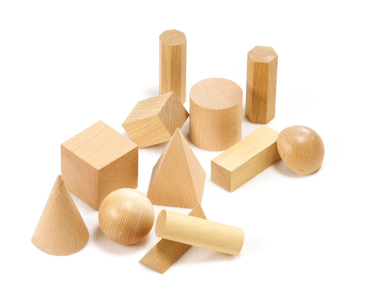 Wooden Geometric Solids Set of 12