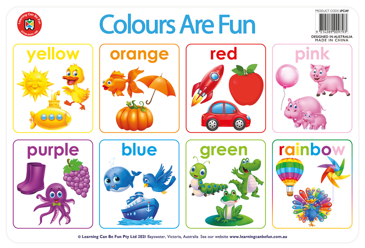 Learning Placemats - Educational Vantage