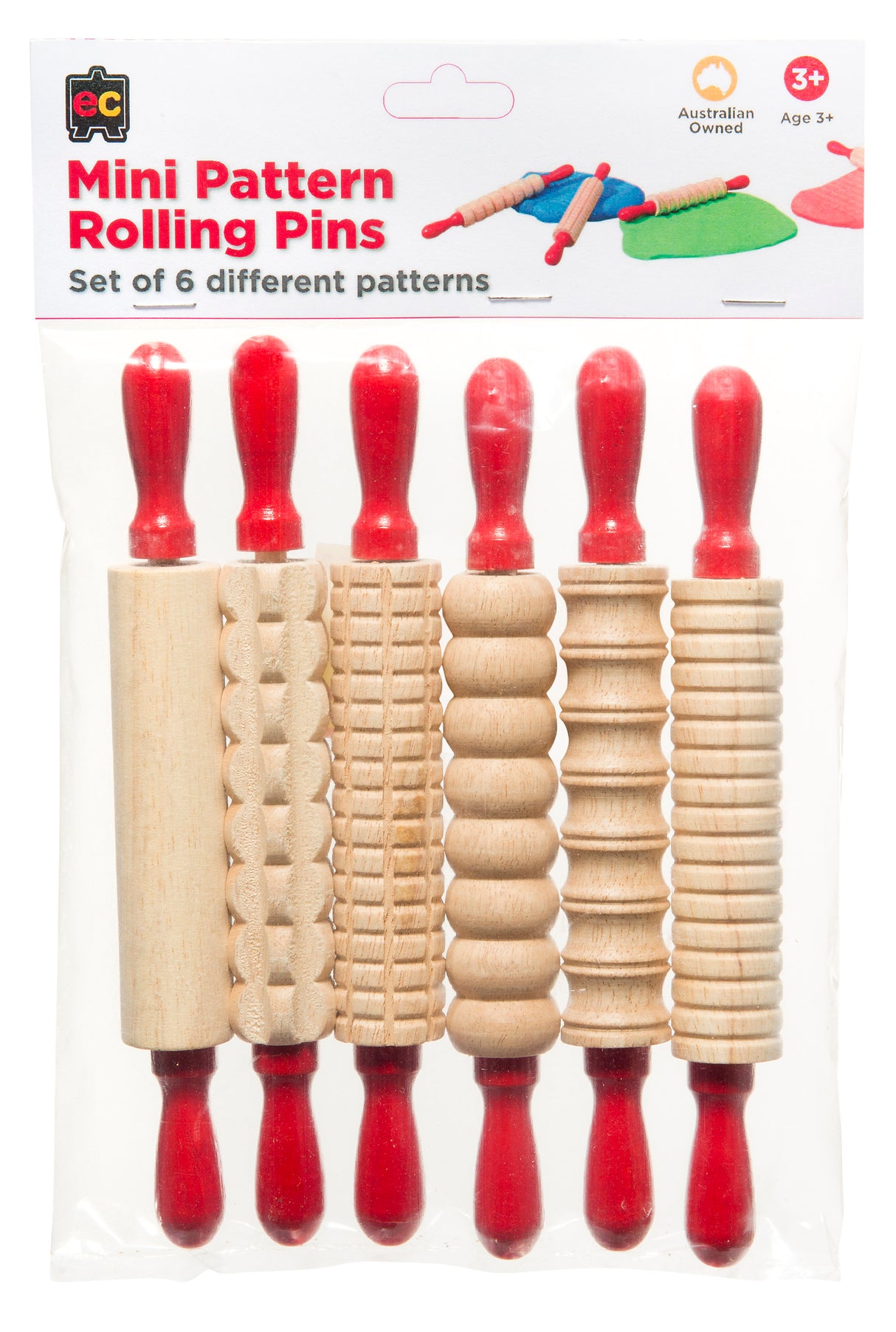 Mini Pattern Rolling Pins - Educational Vantage