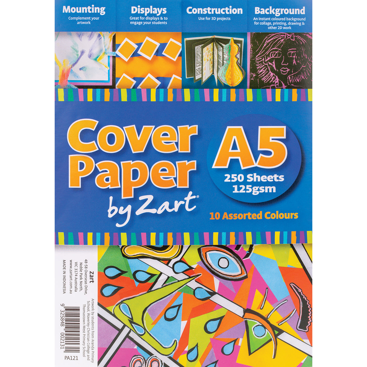 Cover Paper 125gsm A5 250's Assorted