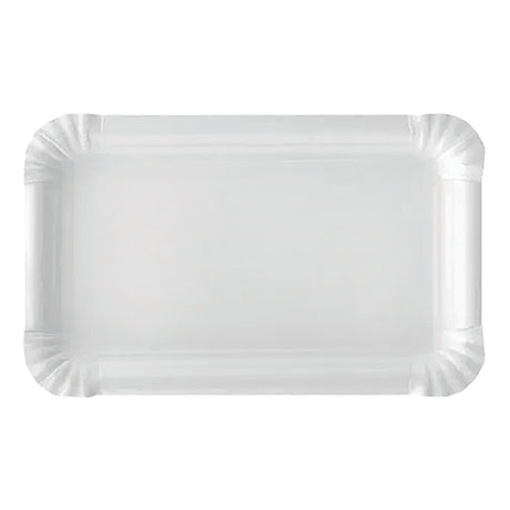 Zart Paper Plates Rectangle White Pack of 50 - Educational Vantage