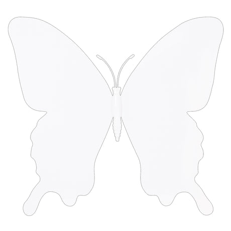 Plastic Butterflies Black / White 12cm 20s - Educational Vantage