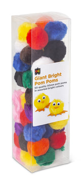 Pom Poms Brights 50mm Packet 50