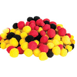 Basics Pom Poms Aboriginal Flag Colours Pack of 300 - Educational Vantage