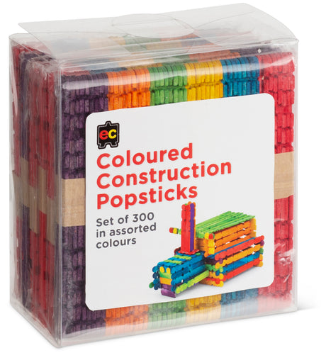 Coloured Construction Popsticks - Educational Vantage