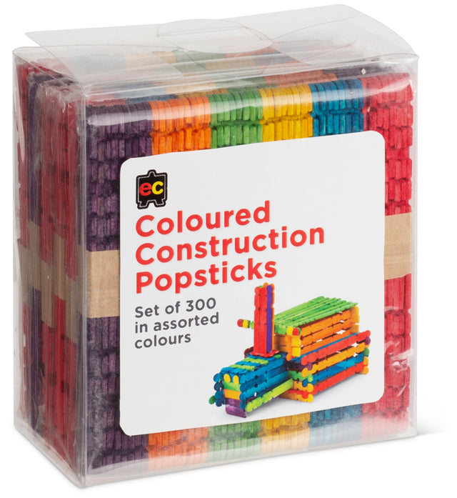 Coloured Construction Popsticks - Educational Vantage