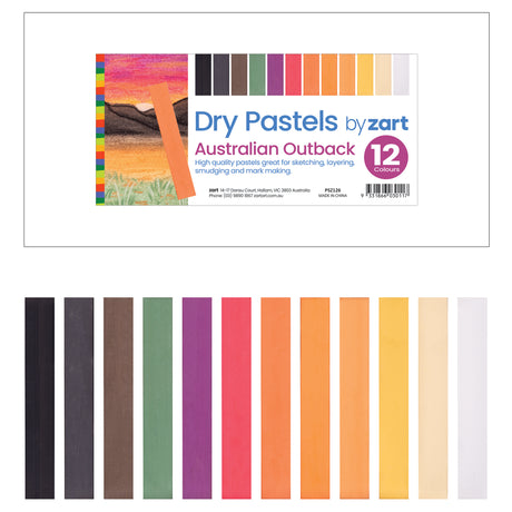 Zart Dry Pastel Australian Outback 12s - Educational Vantage