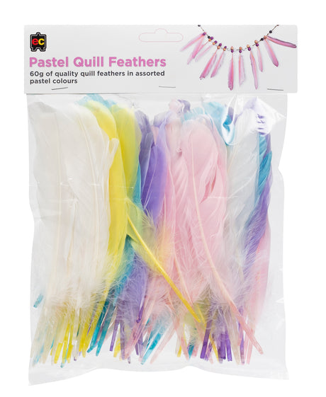 Pastel Quill Feathers - Educational Vantage