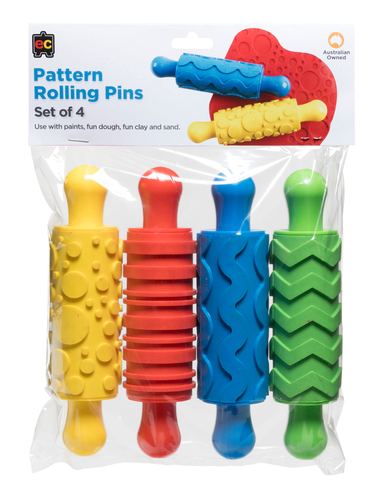 Rubber Patterned Rolling Pins - Educational Vantage
