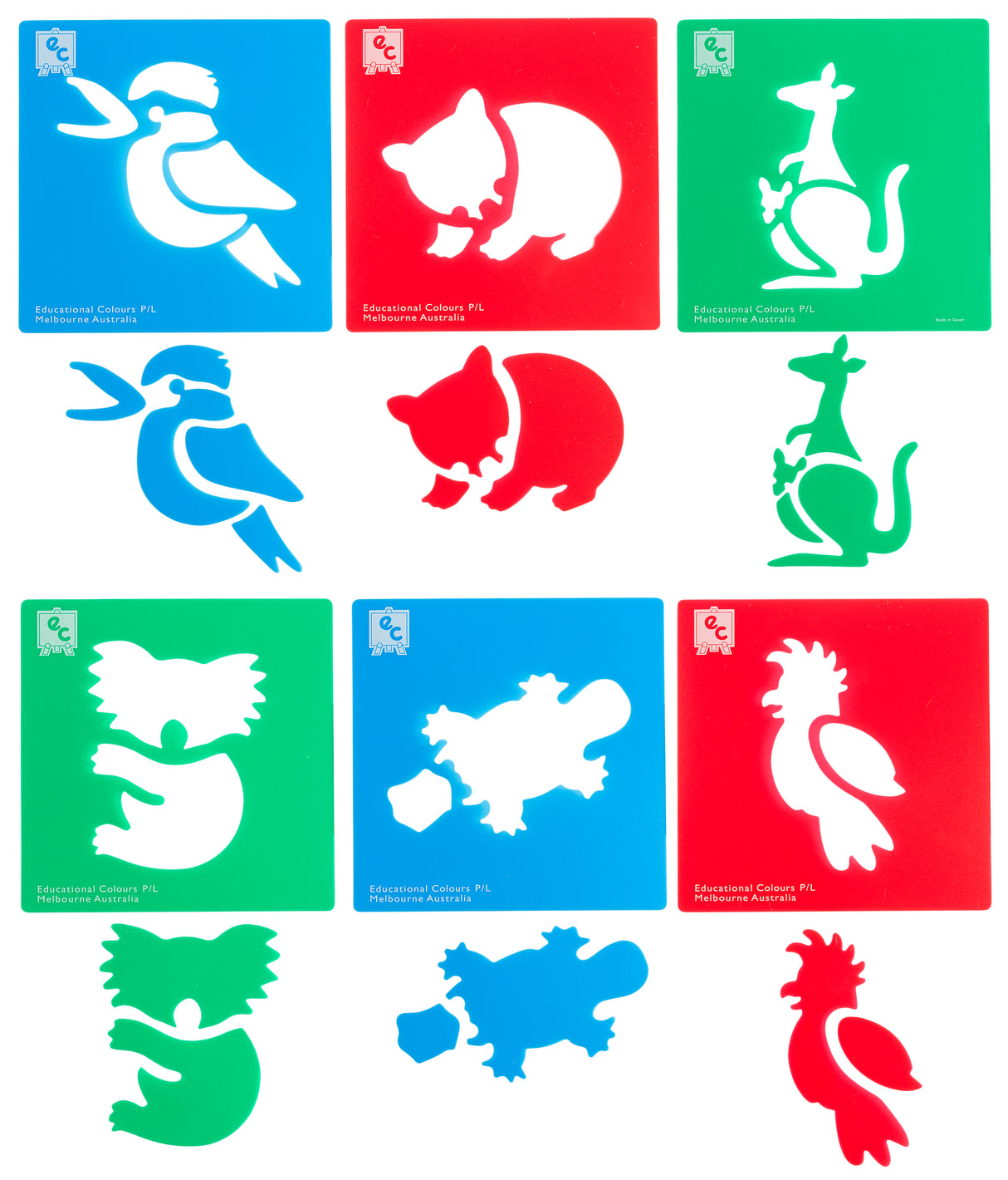 Australian Animals Stencil Series #1 - Educational Vantage