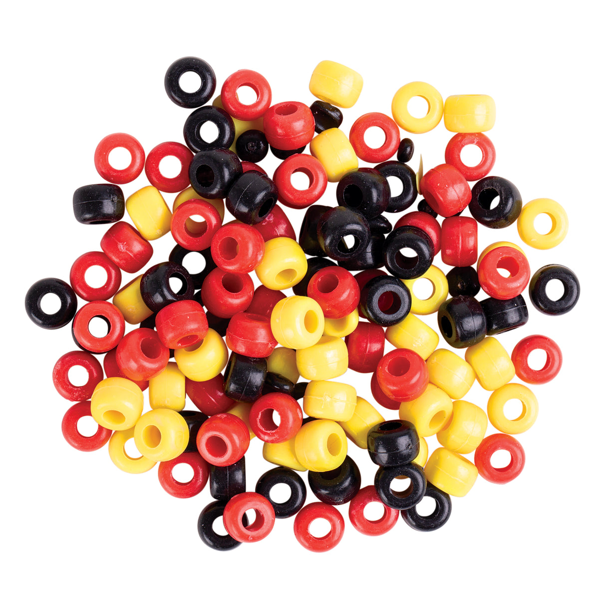 Zart Plastic Pony Beads Red Yellow Black 250g