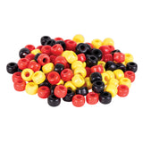 Zart Plastic Pony Beads Red Yellow Black 250g