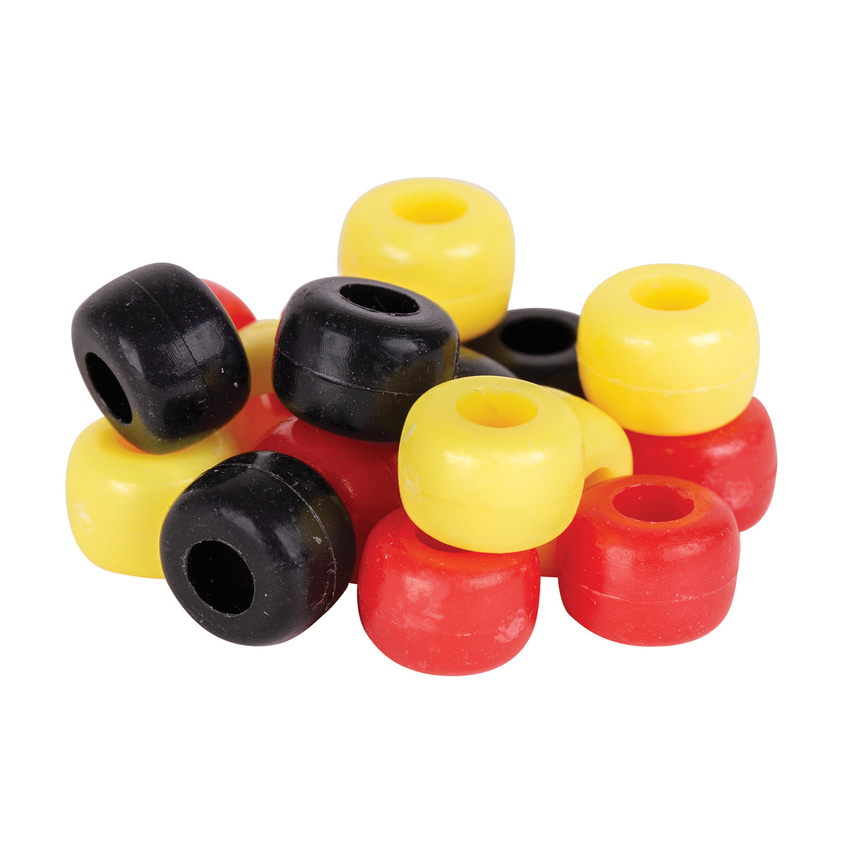 Zart Plastic Pony Beads Red Yellow Black 250g