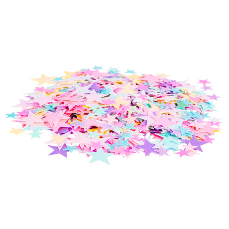 Sequin Stars Pastel Iridescent 50g Jar - Educational Vantage