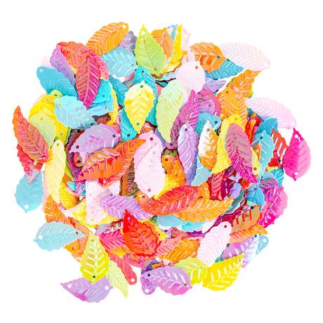 Iridescent Leaf Sequins 50g - Educational Vantage