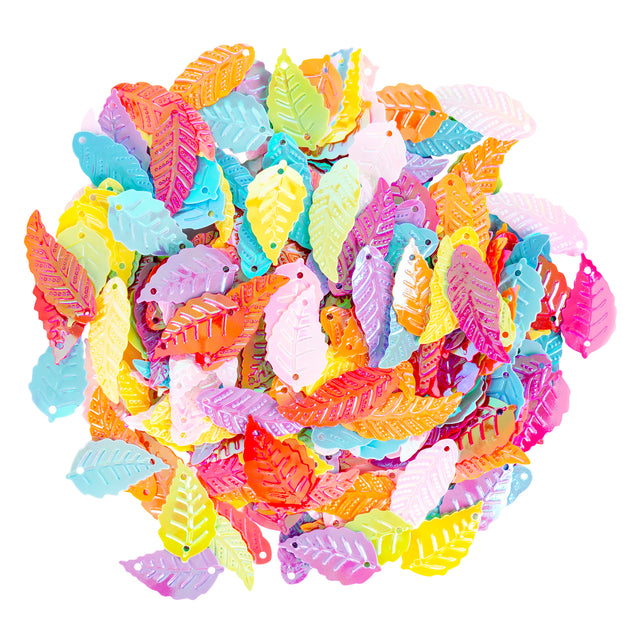 Iridescent Leaf Sequins 50g - Educational Vantage
