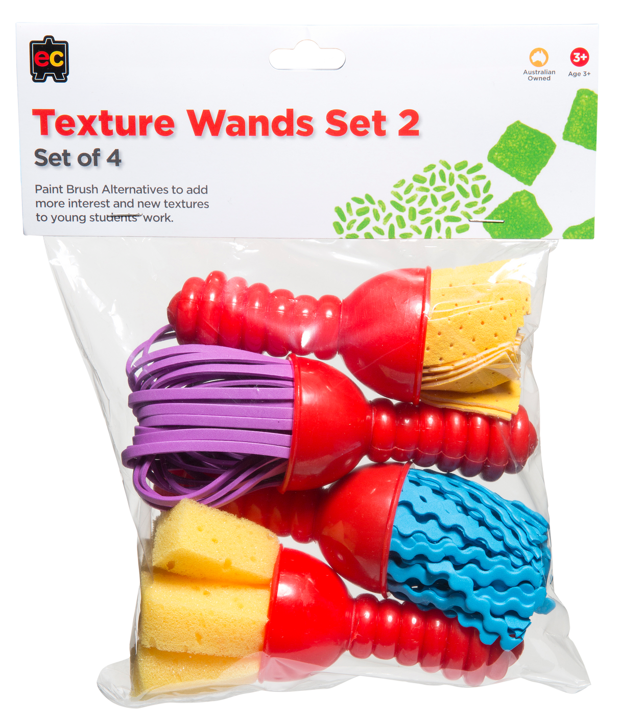 Texture Wands Assorted #2 Pack of 4 - Educational Vantage