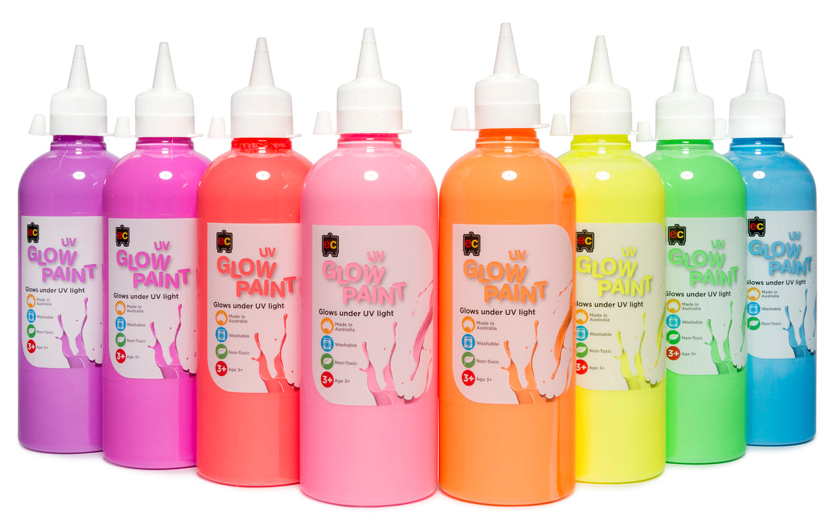 UV Glow Paint Set 500mls - Educational Vantage
