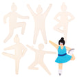 Wooden Active Figures Pack of 24 - Educational Vantage