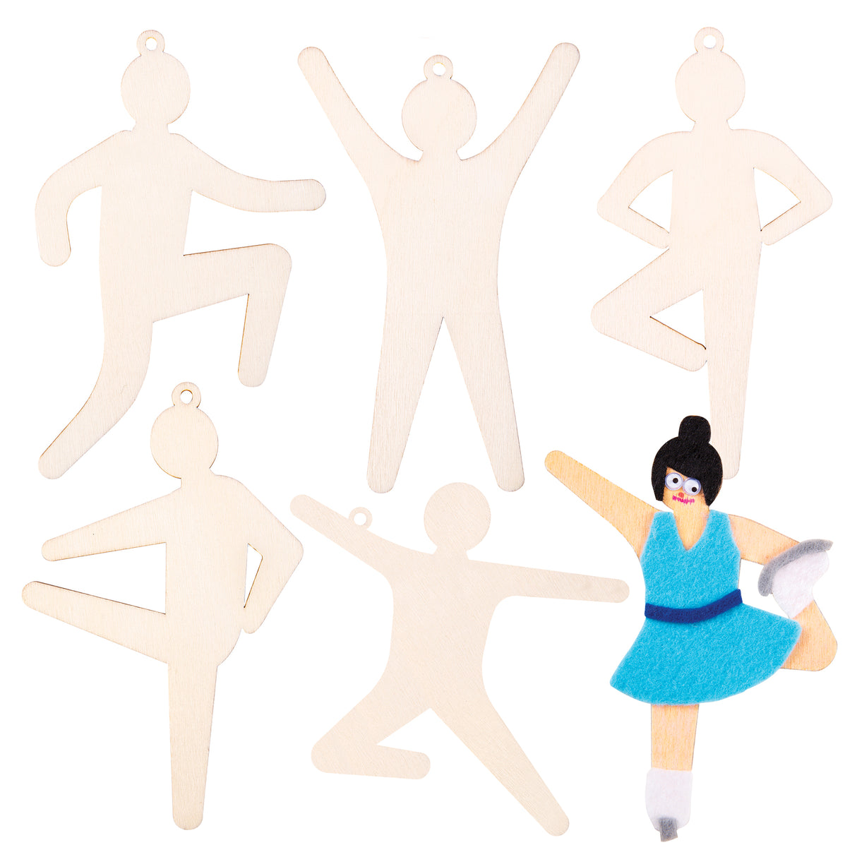 Wooden Active Figures Pack of 24 - Educational Vantage