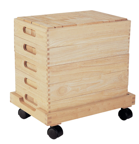 Wooden Unit Blocks Set & Trolley - 192 pieces