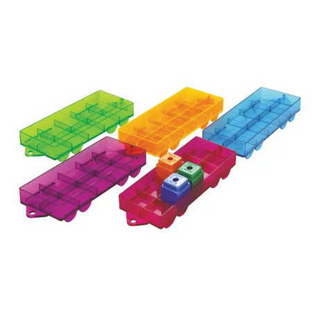 Tens Frames Trailers for 2cm Cubes Set of 10 - Educational Vantage